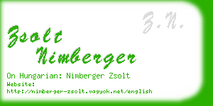 zsolt nimberger business card